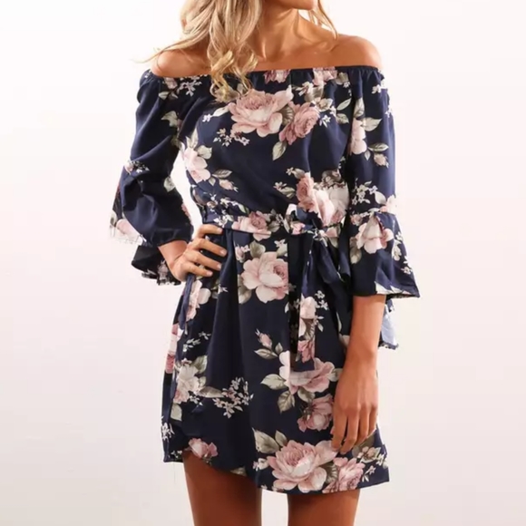 Plus size off Shoulder Dress - Picture 1 of 7